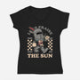 Game Mascot Sun Warrior-Womens-V-Neck-Tee-Studio Mootant