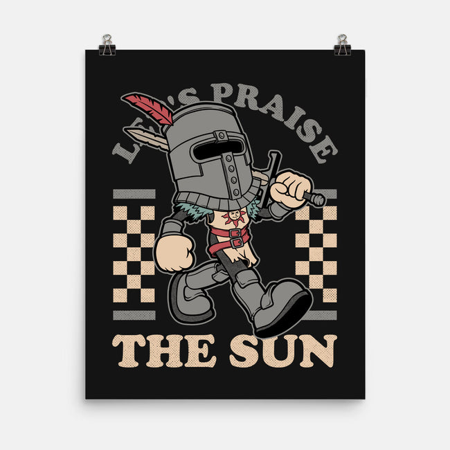 Game Mascot Sun Warrior-None-Matte-Poster-Studio Mootant