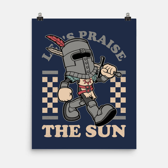 Game Mascot Sun Warrior-None-Matte-Poster-Studio Mootant