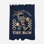 Game Mascot Sun Warrior-None-Polyester-Shower Curtain-Studio Mootant