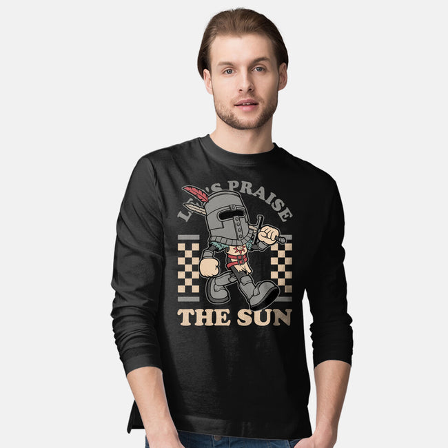 Game Mascot Sun Warrior-Mens-Long Sleeved-Tee-Studio Mootant