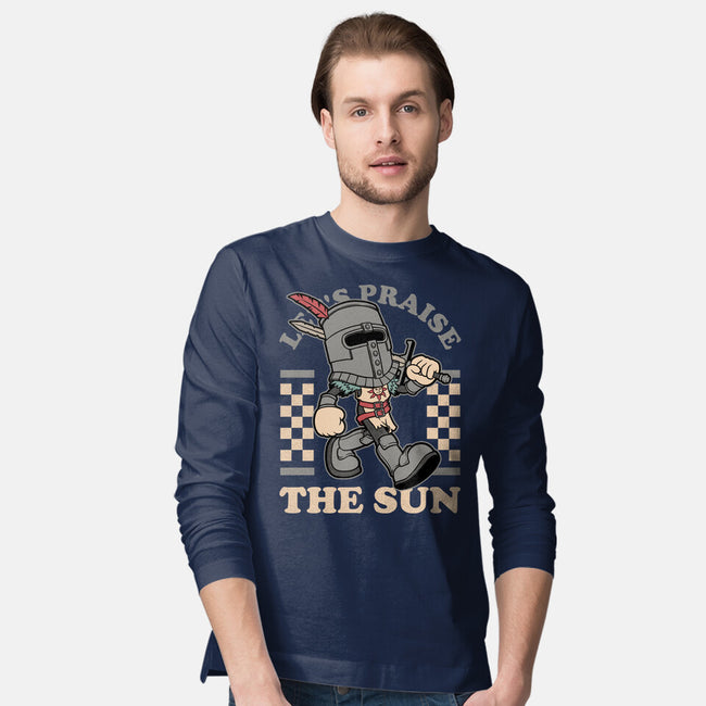 Game Mascot Sun Warrior-Mens-Long Sleeved-Tee-Studio Mootant