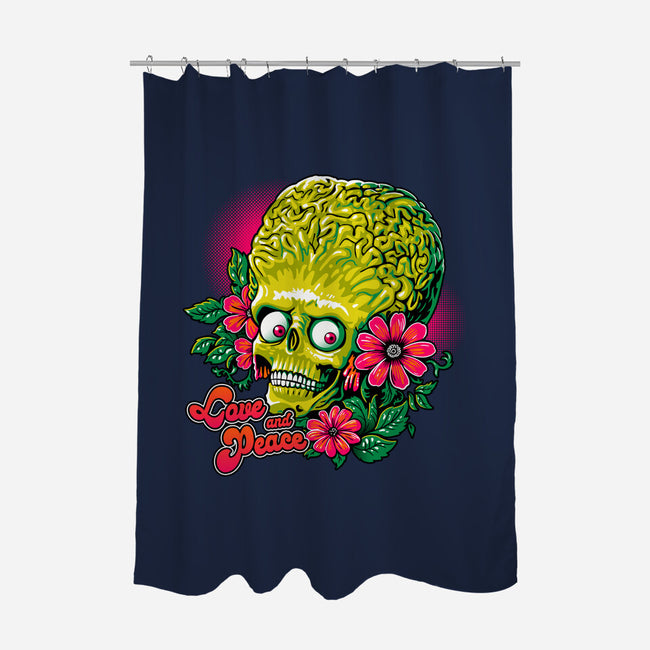 Love And Peace-None-Polyester-Shower Curtain-daobiwan