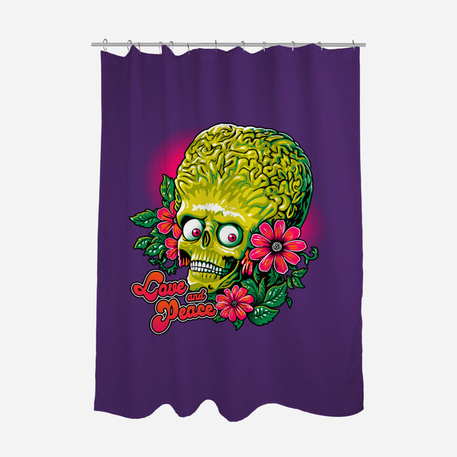 Love And Peace-None-Polyester-Shower Curtain-daobiwan