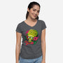 Love And Peace-Womens-V-Neck-Tee-daobiwan