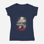 The White Falcon-Womens-V-Neck-Tee-grevalra