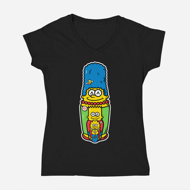 Matryoshka Mom-Womens-V-Neck-Tee-krisren28