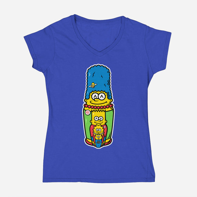 Matryoshka Mom-Womens-V-Neck-Tee-krisren28