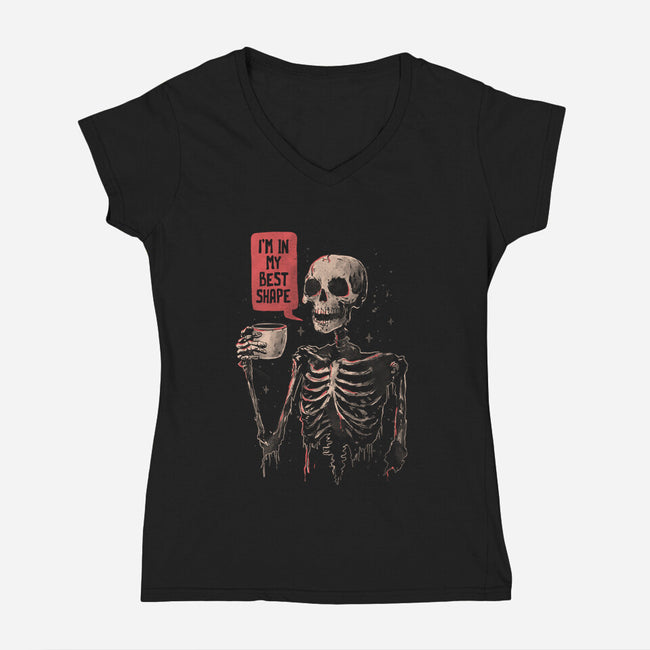 In My Best Shape-Womens-V-Neck-Tee-eduely