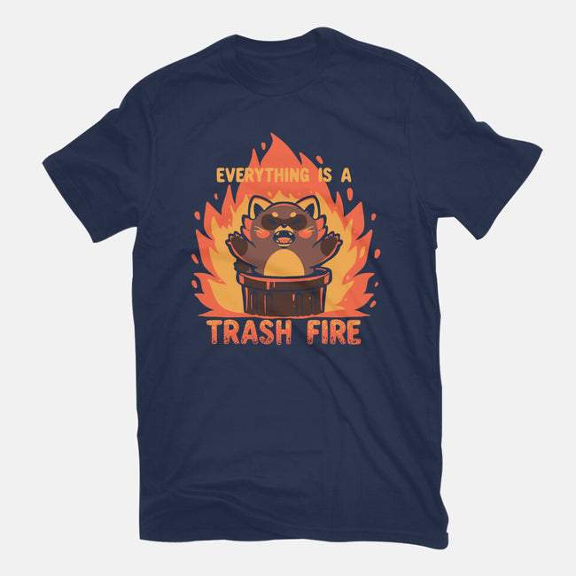 Everything Is A Trash Fire-Womens-Fitted-Tee-TechraNova
