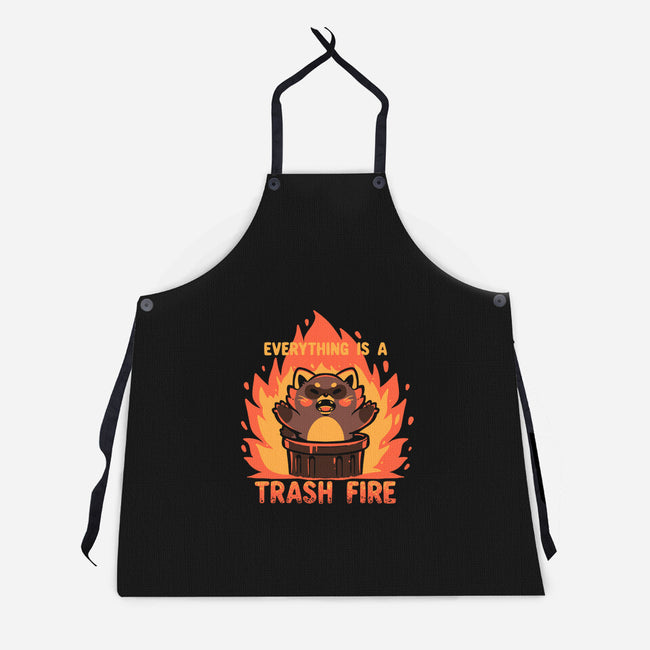 Everything Is A Trash Fire-Unisex-Kitchen-Apron-TechraNova