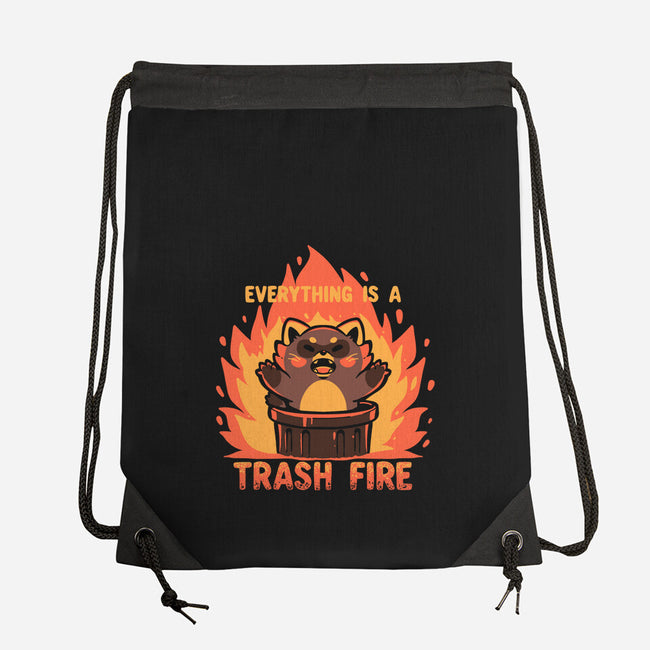 Everything Is A Trash Fire-None-Drawstring-Bag-TechraNova