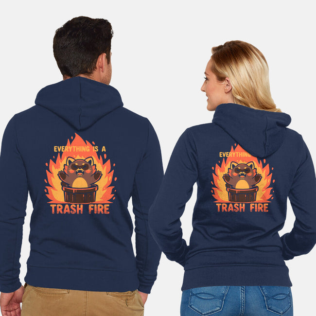 Everything Is A Trash Fire-Unisex-Zip-Up-Sweatshirt-TechraNova