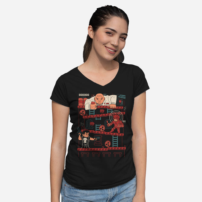Hell’s Arcade-Womens-V-Neck-Tee-Heyra Vieira