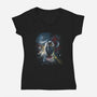 Riding Meteorites-Womens-V-Neck-Tee-zascanauta