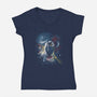 Riding Meteorites-Womens-V-Neck-Tee-zascanauta