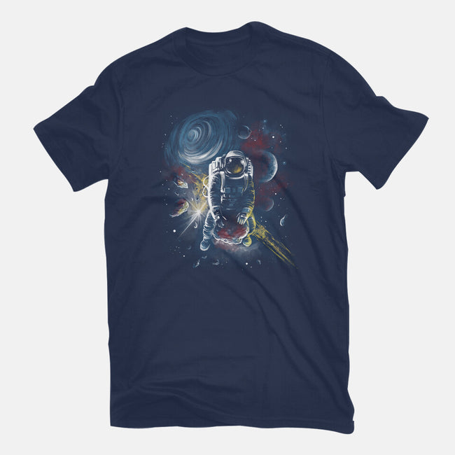 Riding Meteorites-Womens-Fitted-Tee-zascanauta