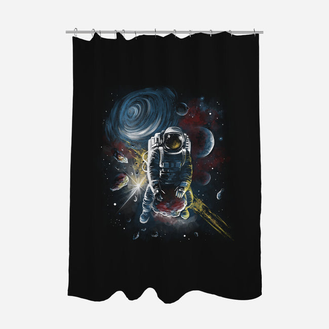 Riding Meteorites-None-Polyester-Shower Curtain-zascanauta