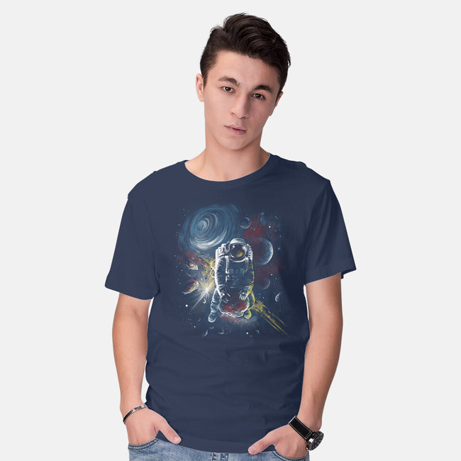 Riding Meteorites-Mens-Basic-Tee-zascanauta