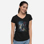 Riding Meteorites-Womens-V-Neck-Tee-zascanauta