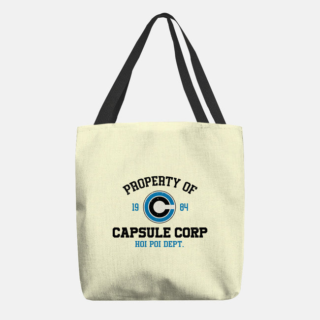 Property Of Capsule Corp-None-Basic Tote-Bag-Melonseta
