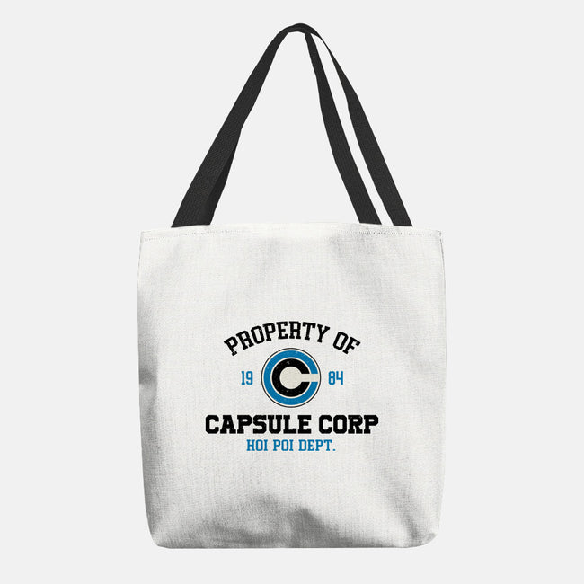 Property Of Capsule Corp-None-Basic Tote-Bag-Melonseta