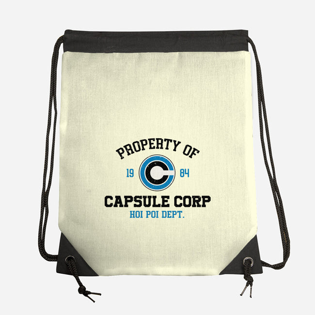 Property Of Capsule Corp-None-Drawstring-Bag-Melonseta