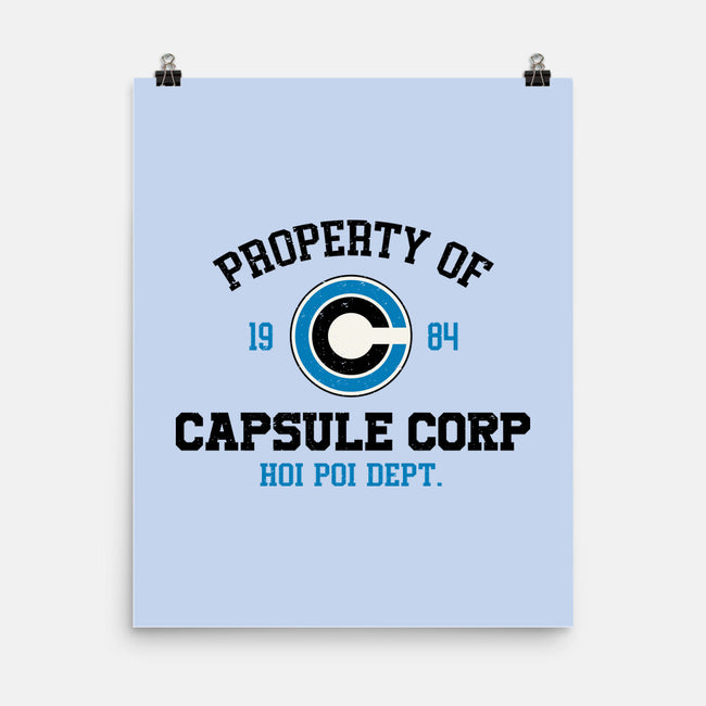 Property Of Capsule Corp-None-Matte-Poster-Melonseta
