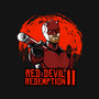 Red Devil Redemption-Womens-V-Neck-Tee-joerawks