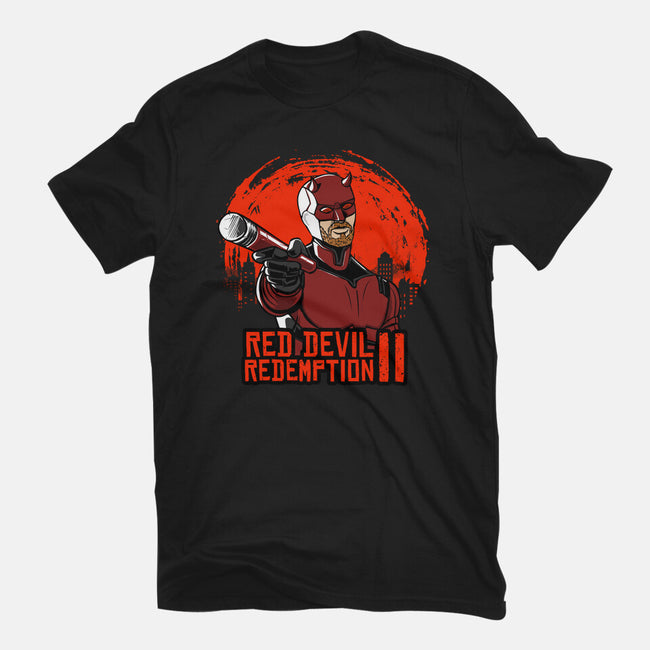Red Devil Redemption-Womens-Fitted-Tee-joerawks