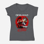 Devilhead-Womens-V-Neck-Tee-joerawks