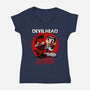 Devilhead-Womens-V-Neck-Tee-joerawks
