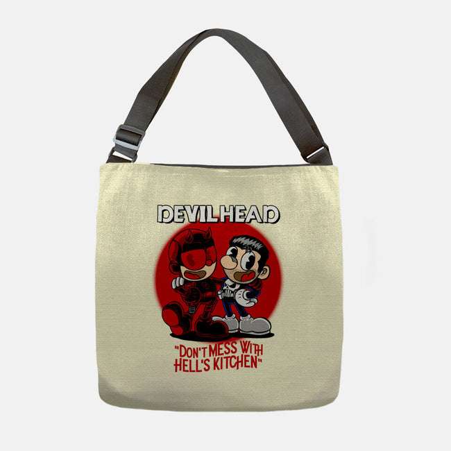 Devilhead-None-Adjustable Tote-Bag-joerawks