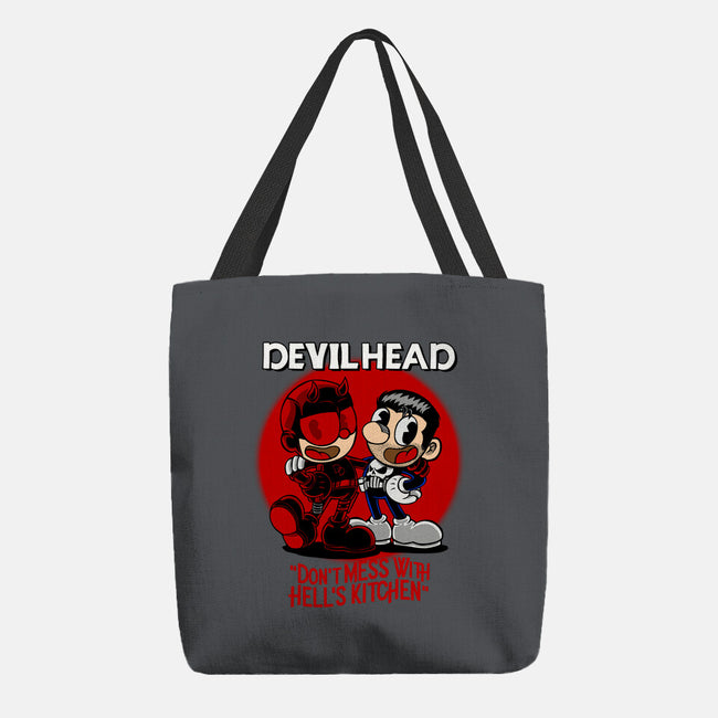 Devilhead-None-Basic Tote-Bag-joerawks