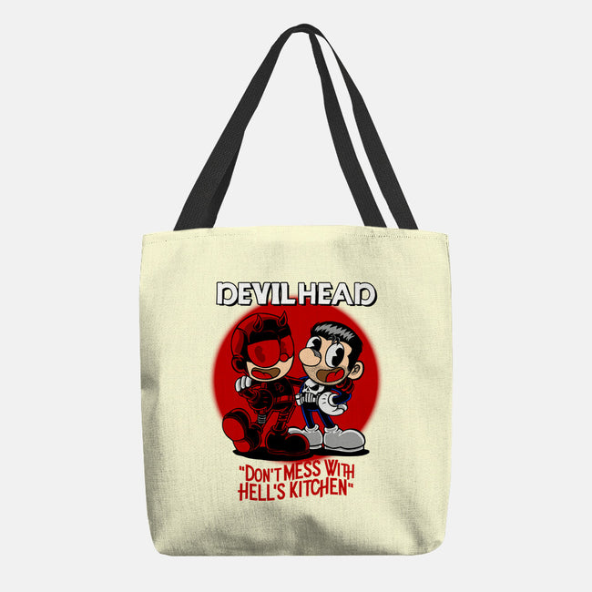 Devilhead-None-Basic Tote-Bag-joerawks