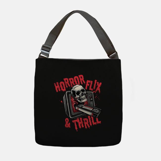 Horrorflix And Thrill-None-Adjustable Tote-Bag-momma_gorilla