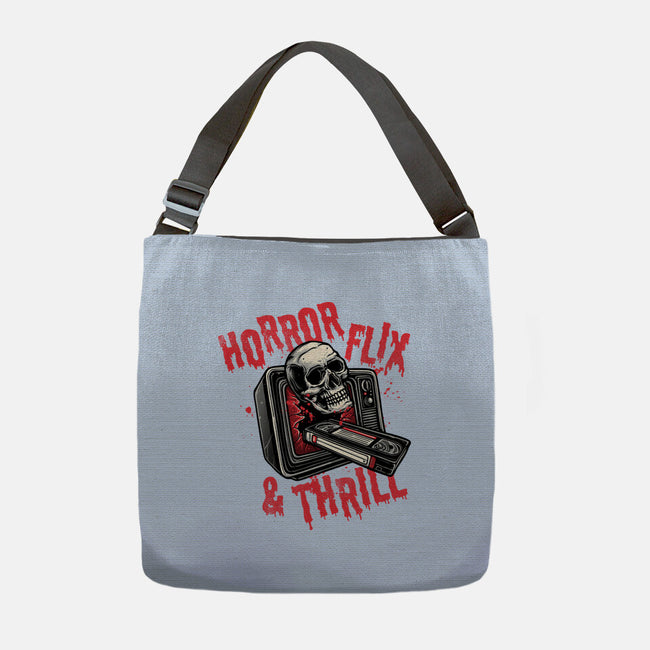 Horrorflix And Thrill-None-Adjustable Tote-Bag-momma_gorilla