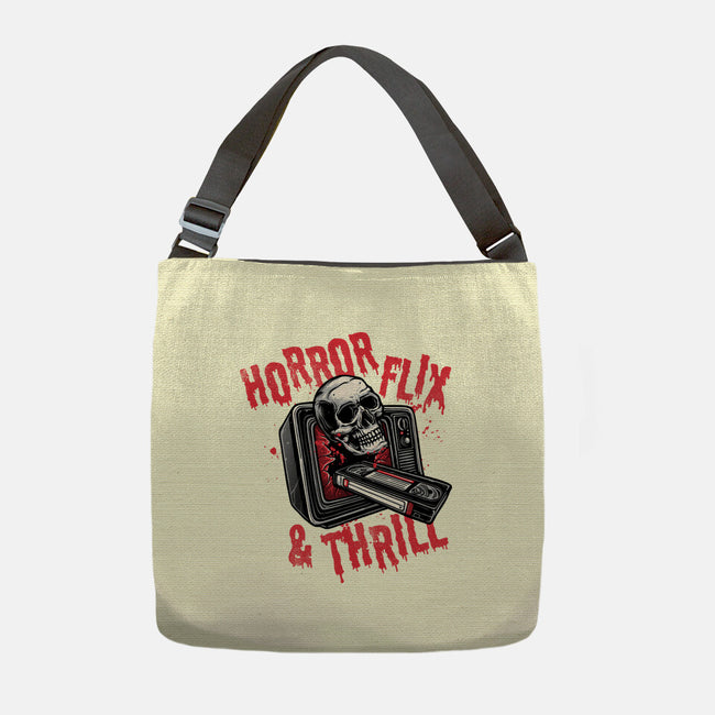 Horrorflix And Thrill-None-Adjustable Tote-Bag-momma_gorilla