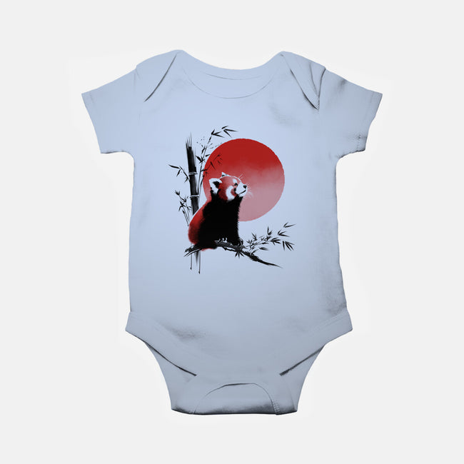Ink Red Panda-Baby-Basic-Onesie-ddjvigo