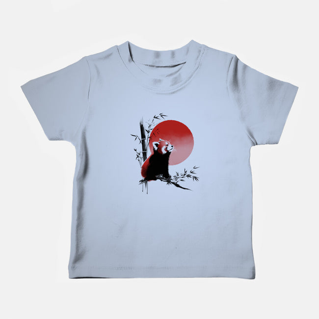 Ink Red Panda-Baby-Basic-Tee-ddjvigo