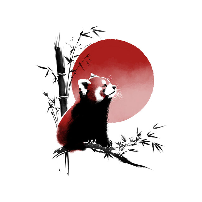 Ink Red Panda-Womens-Fitted-Tee-ddjvigo