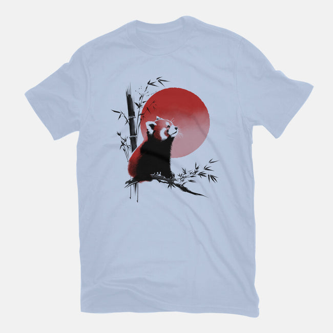 Ink Red Panda-Womens-Fitted-Tee-ddjvigo
