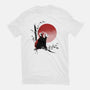 Ink Red Panda-Womens-Fitted-Tee-ddjvigo