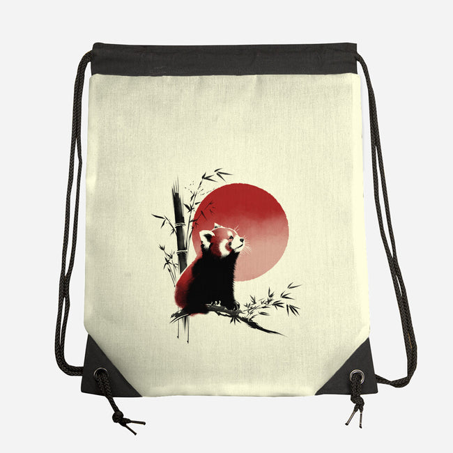 Ink Red Panda-None-Drawstring-Bag-ddjvigo