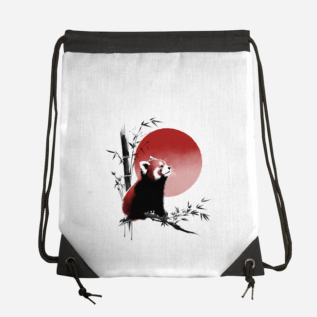 Ink Red Panda-None-Drawstring-Bag-ddjvigo