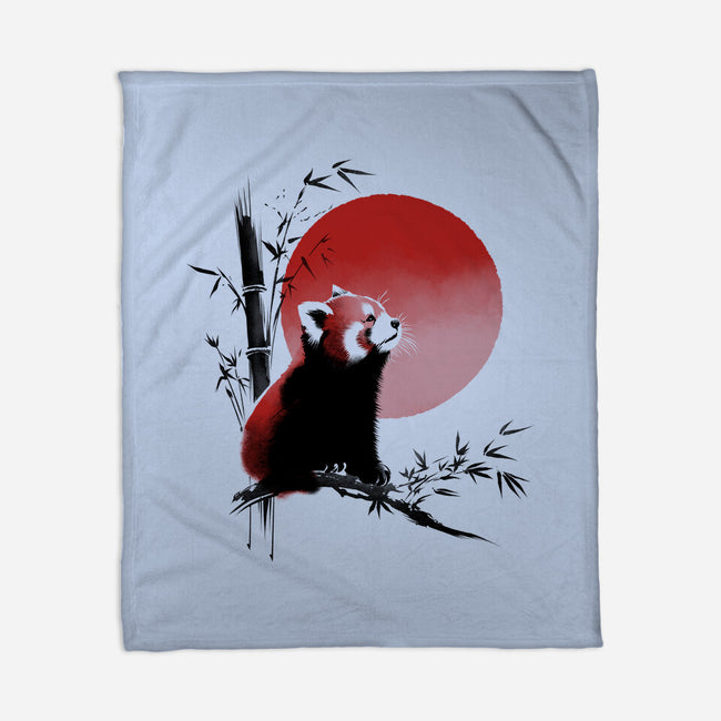 Ink Red Panda-None-Fleece-Blanket-ddjvigo