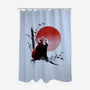 Ink Red Panda-None-Polyester-Shower Curtain-ddjvigo