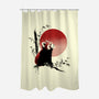 Ink Red Panda-None-Polyester-Shower Curtain-ddjvigo