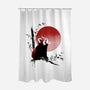 Ink Red Panda-None-Polyester-Shower Curtain-ddjvigo
