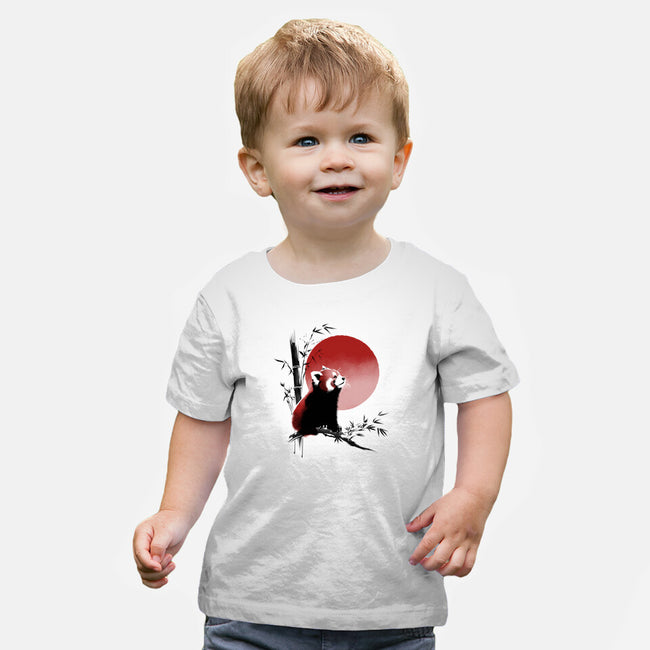 Ink Red Panda-Baby-Basic-Tee-ddjvigo